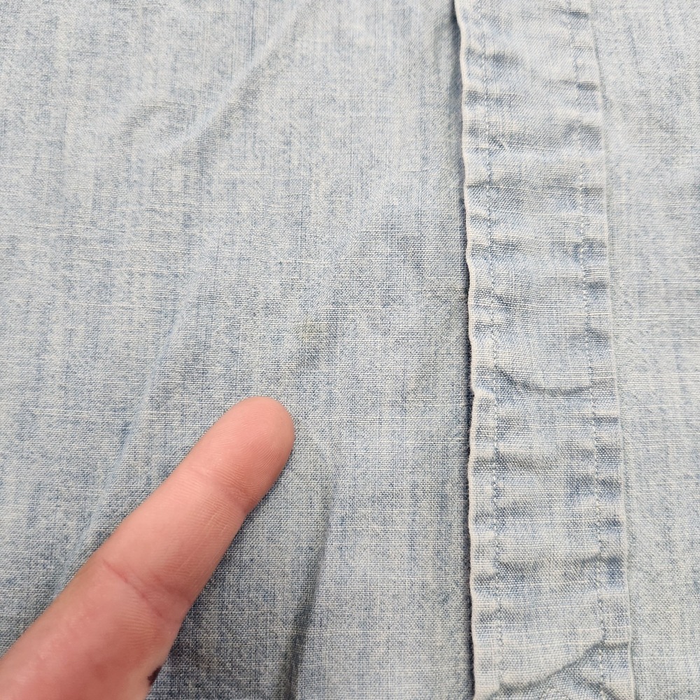Vintage Polo Ralph Lauren Chambray Shirt Men XL Classic Fit Lightweight Denim - Picture 3 of 10